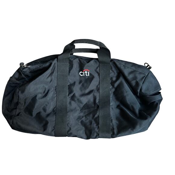 Citi Bank Citigroup Banker Finance Bro Gym duffel Bag Black Lands End tote - Picture 1 of 6